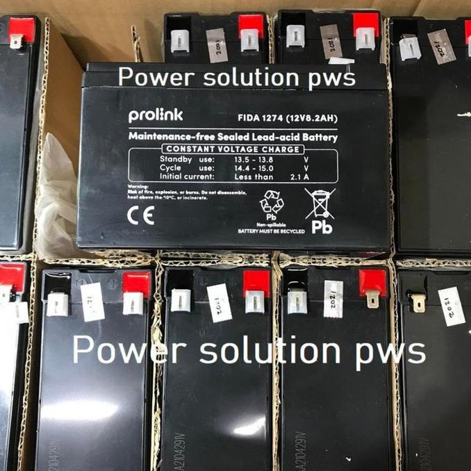PROLINK Battery UPS 12V 8.2Ah 12volt 8Ah 12v 8,2Ah termurah - PROLINK