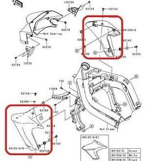 Promo SHROUD SAYAP FAIRING COWLING KAWASAKI ER6N ER6 N ER 6N ORIGINAL KAWASAKI Diskon