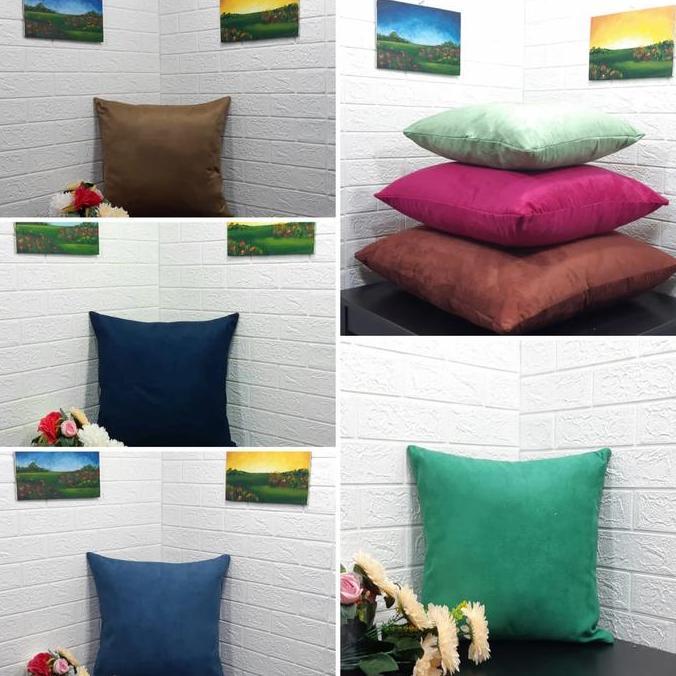Seru - Sarung Bantal Sofa Kursi Bantal Lantai Senderan Sofa Bahan Kain Suede Penutup Resleting
