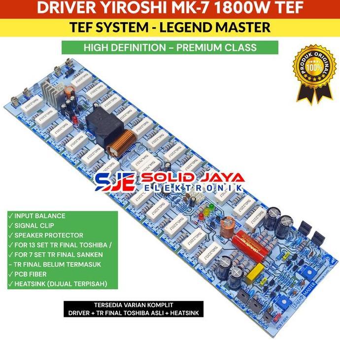KIT DRIVER PROFESIONAL AMPLIFIER YIROSHI MK7 MK 7 LEGEND MASTER PREMIUM