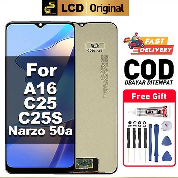 TERBARU READY LCD PP A16 R3LME C25 C25S Narzo 50a ORIGINAL 100% Garansi 30 Hari Tampilan HD Jernih R