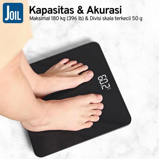Savinom_Seller - Joil Timbangan Badan Digital Body Scale Tempered Glass Satuan Kg/Lb Auto Calibratio