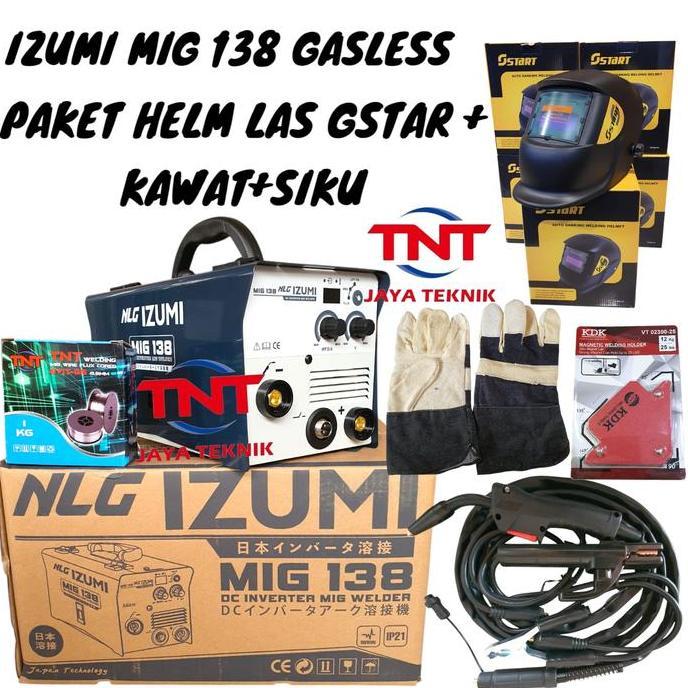 Izumi Mig 138 Mesin Las Izumi Mig 120 A  / Trafo Las Izumi Mig 138 120A Gasless Terbaru 