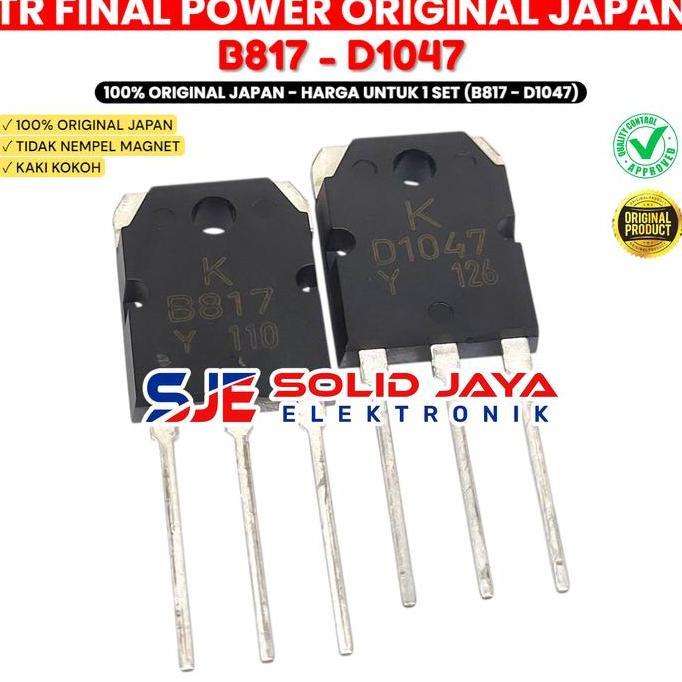 TR TRANSISTOR FINAL K B817 D1047 ORIGINAL 2SB817 2SD1047 ASLI B 817 D 1047 NPN PNP ORI JAPAN JEPANG 