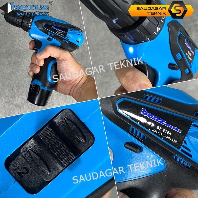Bor Cordless Drill Benz 18V 12V Mesin Bor Batre Benz 12 V 18 V