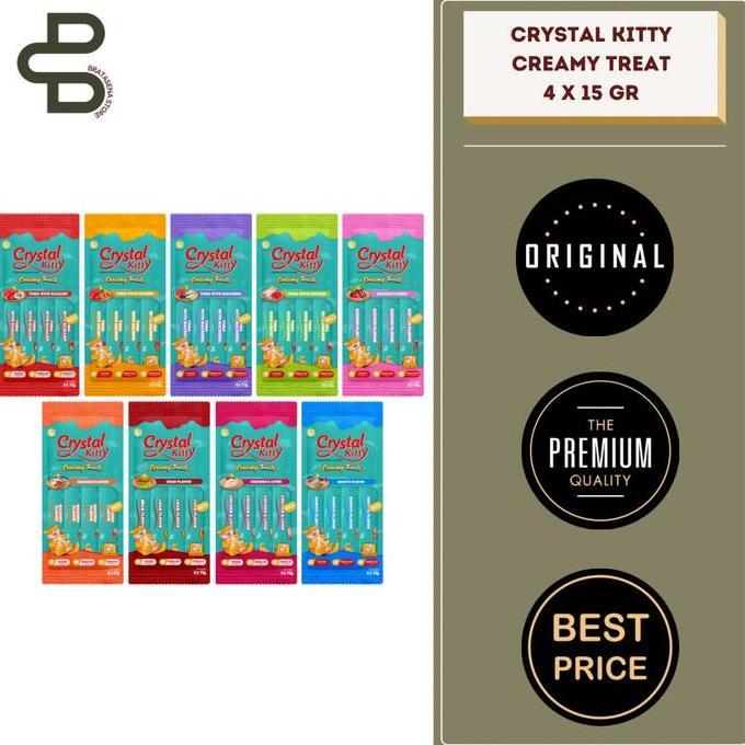 Gato - Crystal Kitty Creamy Treats 60 Gr (4X15Gr) // Snack Kucing