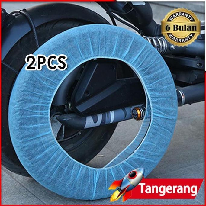 EXQWISITE 2pcs Srung Ban Cover Penutup Ban Motor / Cover Ban Motor Besar / Cover Ban Motor Non-Woven