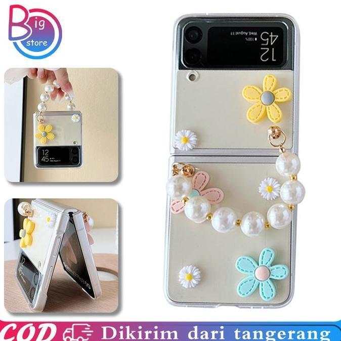 LEKCTROM Case Z Flip 4 Fashion Flower Mobile Phone Case Samsung Galaxy Z Flip Drop Protection
