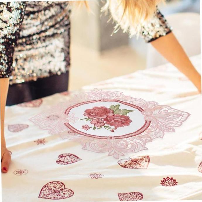 MATSURIKO Aplikasi Bordir Bunga Mawar Lace Bordir Tempel Import