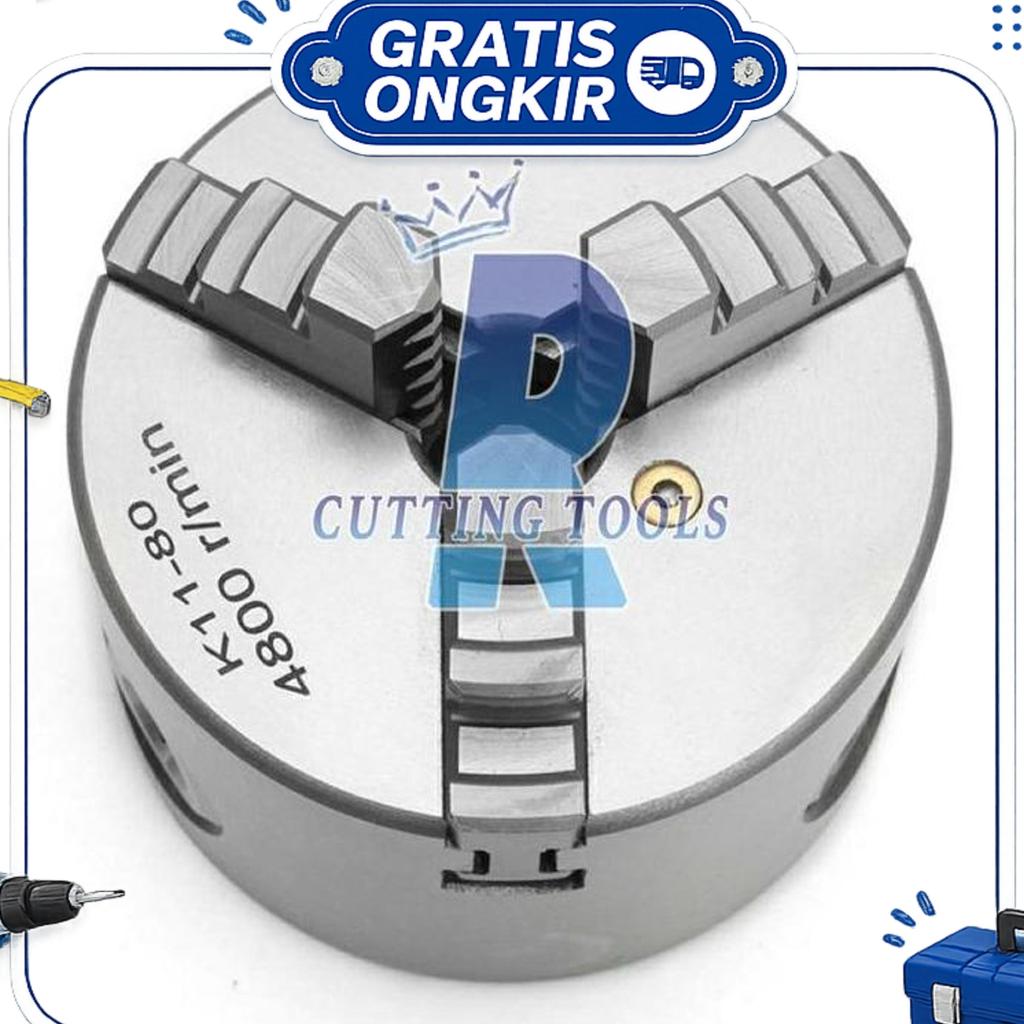 Chuck Bubut K11 80 Sanou - Claw Bubut 3In 3Jaw - Chuck Bubut 3In Sanou