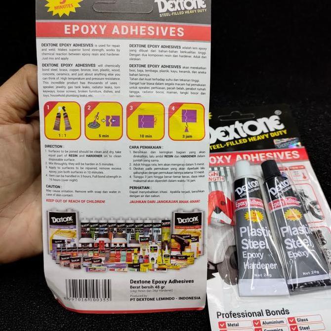 Lem Dextone Campur Hitam Lem Kaca Lem Spul Speaker Alumunium Cramic