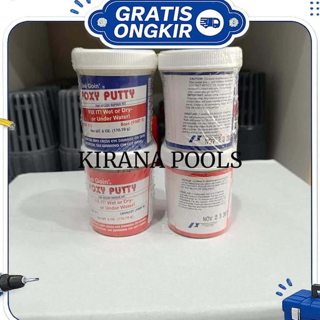 Lem Keramik Poxy Putty 170 Gr - Lem Pasang Keramik Dalam Air Kolam Renang