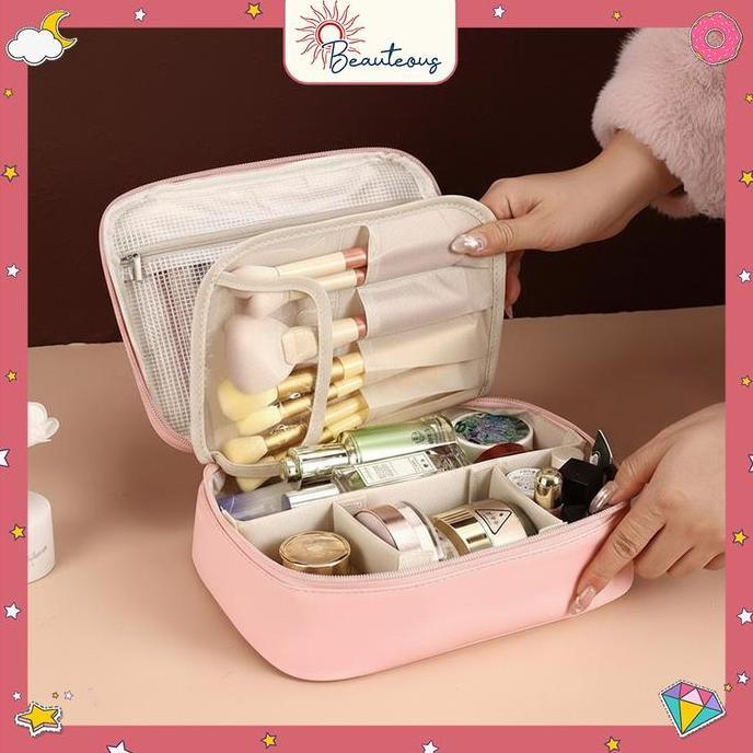 THUNDEX Tas Make Up Organizer Kosmetik MUA Bag Beauty Case Pouch Alat Makeup Pouch Cosmetic Waterpro