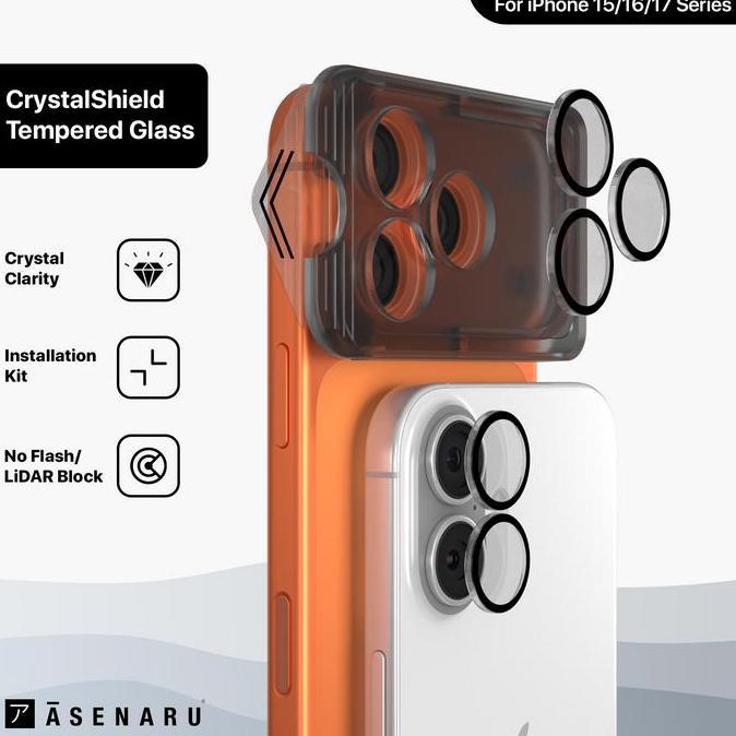 Camera Lens Ring Protector for iPhone 15/16/17 Plus/Pro/Max/Air Anti Glare Tempered Glass/Guard Easy