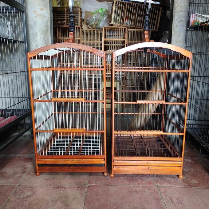 Sangkar Burung,Kenari,Robin,Wambie Mini,Dll,Kayu Jati,Jeruji Fiber.