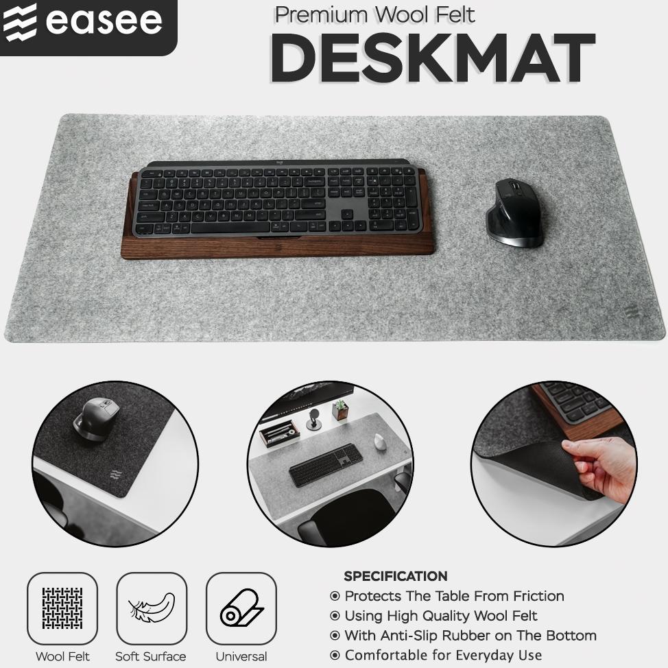 easee Premium Wool Felt Deskmat / Large Deskpad / Mousepad Felt