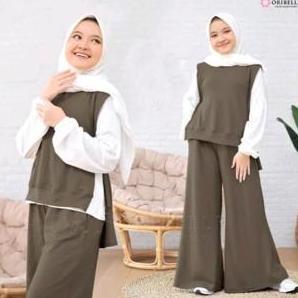 Setelan Anak Perempuan Sherina Set Kids 3In1 Knit Florencia One Set Remaja Tanggung Setcel Ootd Hari