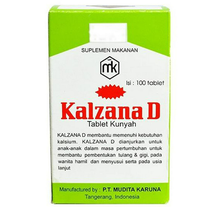 Kalzana D 100 Tablet Botol