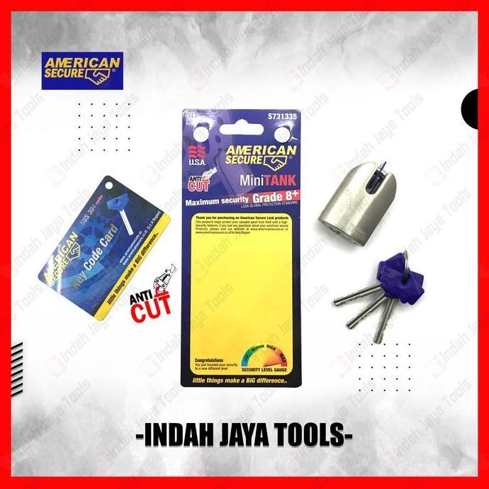 American Secure Kunci Cakram Motor Gembok Cakram Anti Maling Piringan