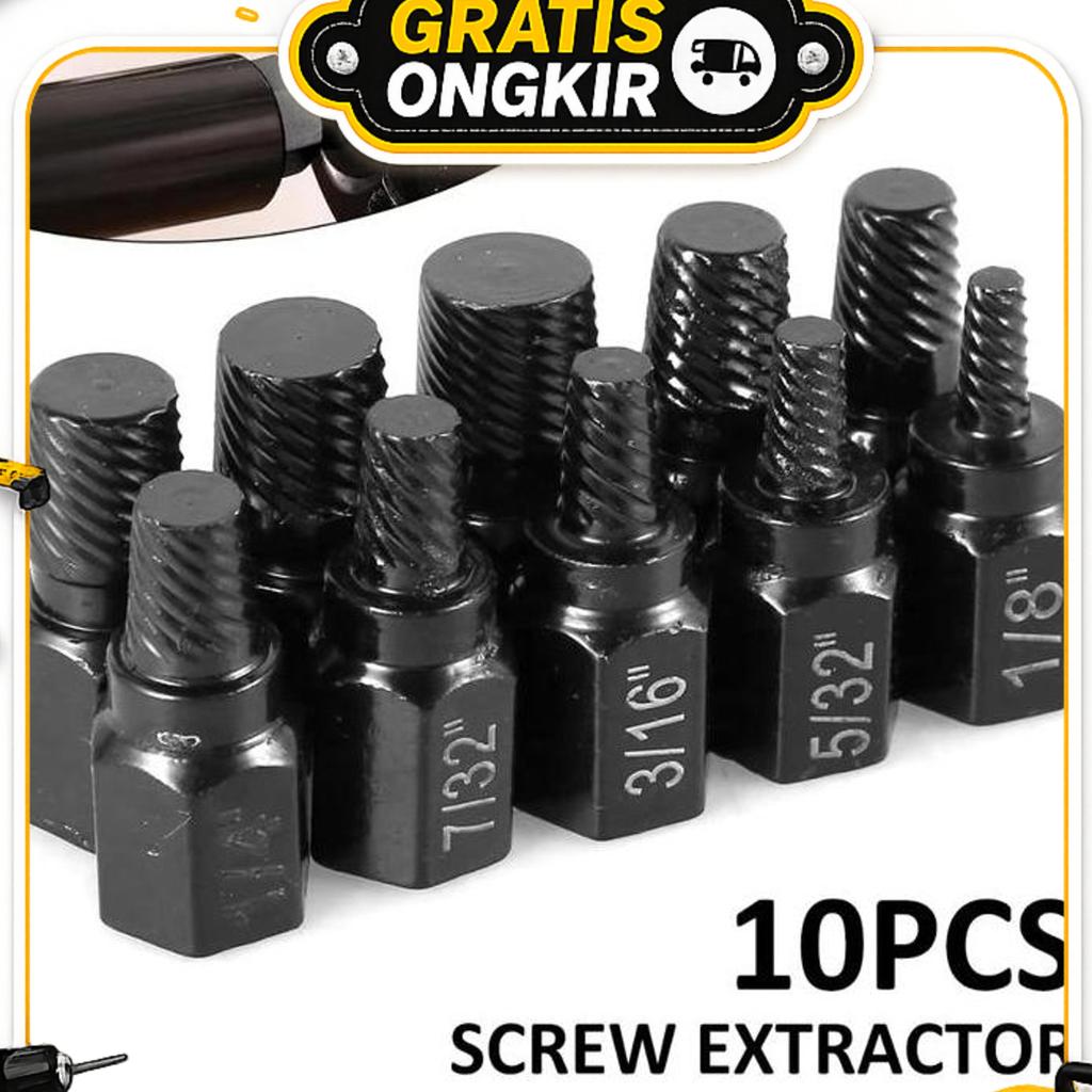 10/14Pcs Alat Pembuka Baut Dol Screw Mobil - Mur Hex Rusak 6Mm-19Mm Untuk Bengkel