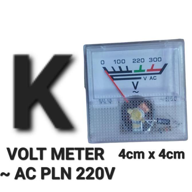 ( GLOSIR ) VOLT METER KECIL JARUM PENUNJUK TEGANGAN ARUS PLN V AC STAVOL STABILIZER 500W WATT  PANEL