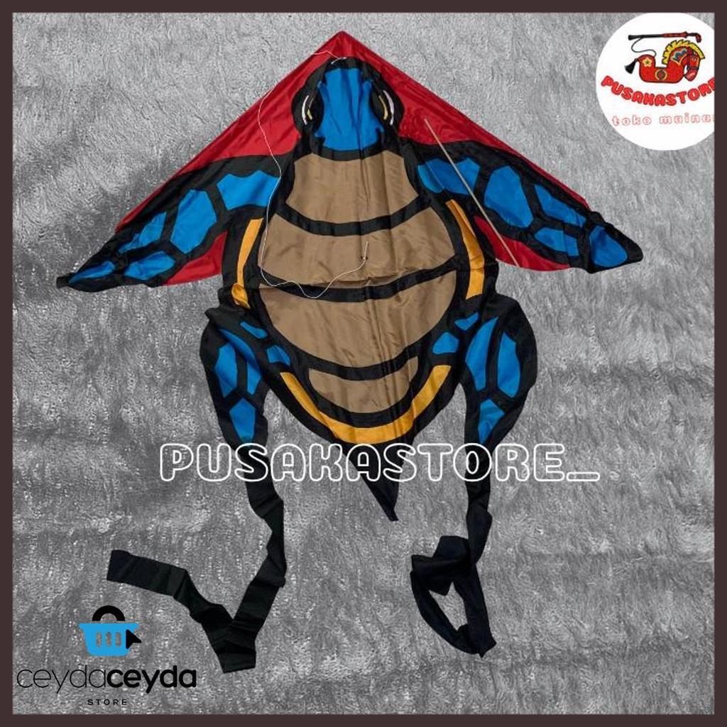Bisa Cod Layangan Motif Kain- Motif Burung Hantu/ Barong Bali/ Superman/ Spiderman | Layangan Pantai