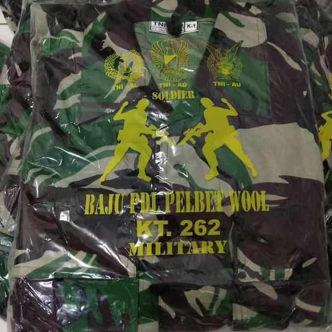 Baju pdl loreng tni bahan velbed wool seri KT.262