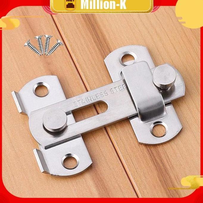 MEZIKUSA Grendel Overpal Gembok Selot / Kunci Pintu Geser Grendel / Kait Pintu Lemari Gembok Selot S
