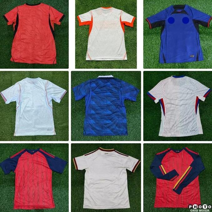 OBUMNA PLAYER ISSUE BELANDA PRANCIS SPANYOL HOME AWAY JERSEY BAJU BOLA PIALA EROPA DUNIA 2022 2024 2