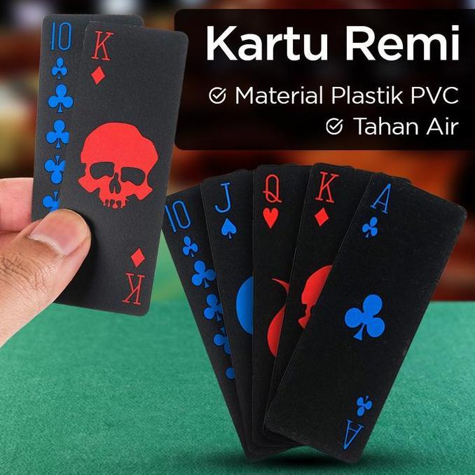 MVR Kartu Remi Kecil Remi Mini Tahan Air Set Kartu Remi Elastis Ringan