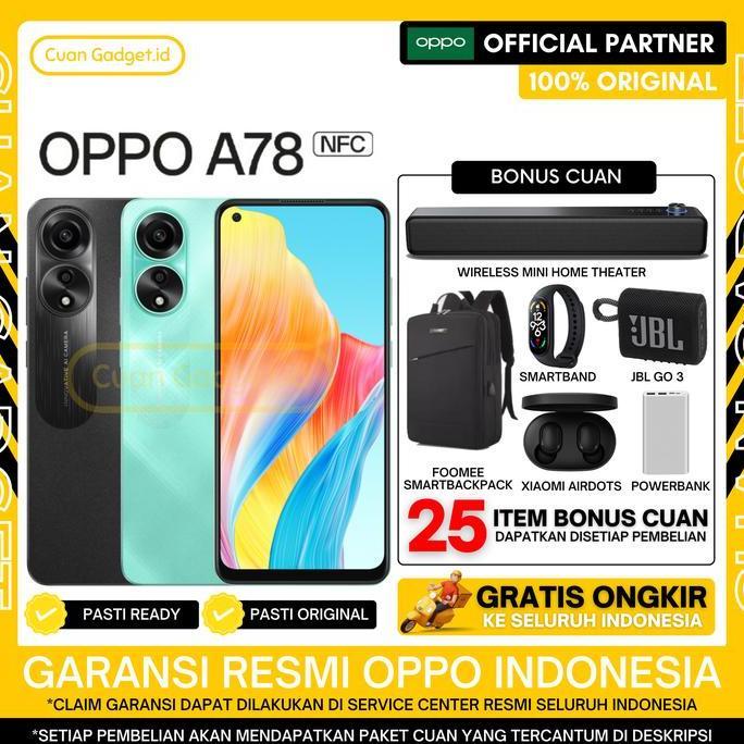 Bestseller- OPPO A78 NFC 8/256 OPPO A 78 NFC 4G 8/256 GARANSI RESMI INDONESIA