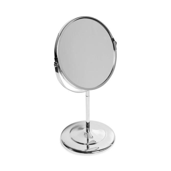 Informa Cermin Rias Meja Pembesaran 5X - Silver Chrome Kaca Hias Kaca Dekoratif Makeup Mirror Beauty