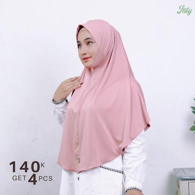 Pilihan - Isty Hijab Official - Qinara (Xl) Bergo Dagu Malaysia Jersey Premium/Bergo Dagu Malaysia S