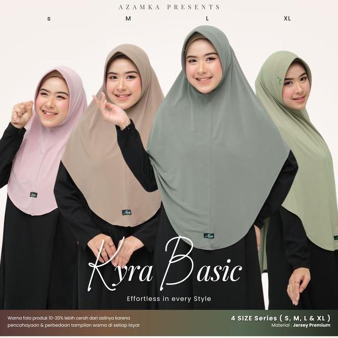 Pilihan - Azamka - Hijab Kyra Basic Series - Jilbab Instan Oval Casual Pad Antem - Bergo Sport Daily