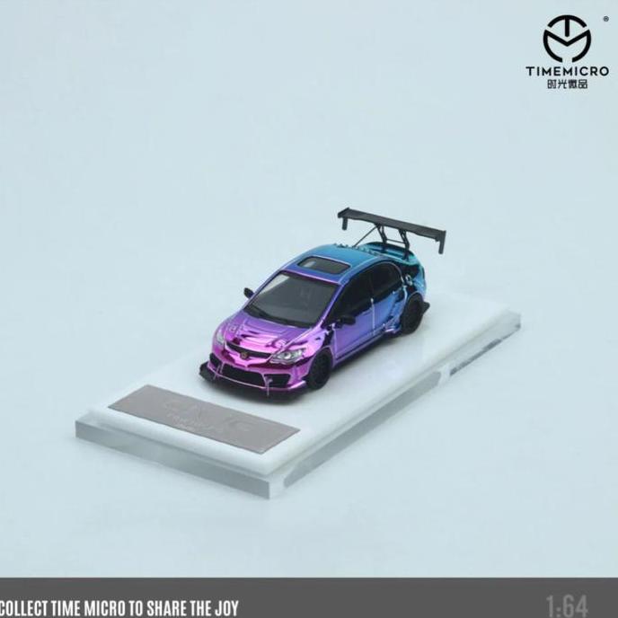 UNVC TM645730 - Time Micro 1:64 Honda Civic Chrome Purple