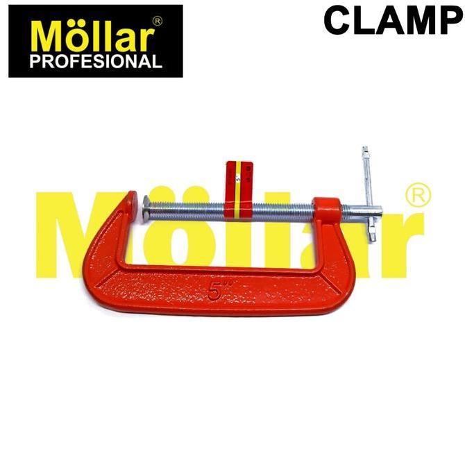 SUNARTAR BISON Clamp C 5 Inch Catok Penjepit 125 mm Klem Kayu Besi Jepit 5"