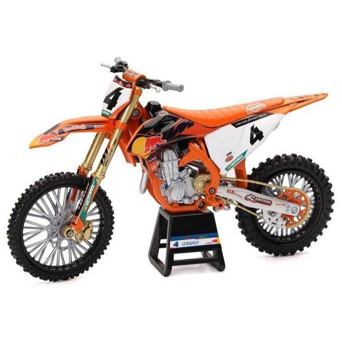 NewRay 58473 Red Bull KTM Motorcycle 450SX-F Chase Sexton #4 1/12 Scale miniatur Sepeda Motor Diecas