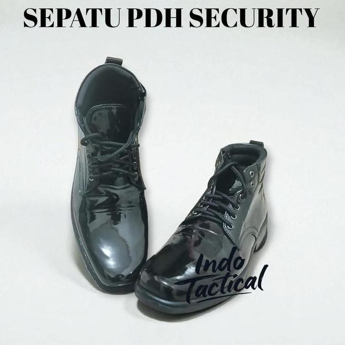DA16 - SEPATU PDH SECURITY SEPATU PDH RESLETING SEPATU PDH KULIT LAK SEPATU PDH SATPAM  SECURITY BER