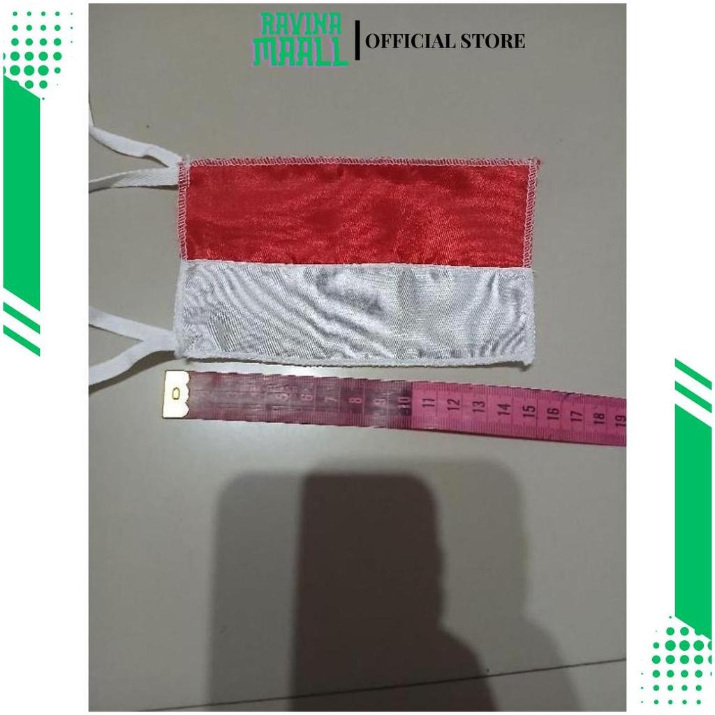 Bendera Merah Putih Ukuran Kecil 15x10 Cm Bahan Kain Satin AF Sale