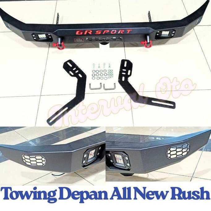 Towing Depan Mobil Rush 2018-2023 Tanduk Pengaman Bumper GR Sport Custom Emboss terlaris