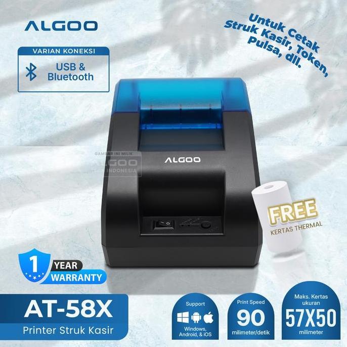 Kymco- Algoo Printer Thermal Bluetooth Cetak Struk Nota