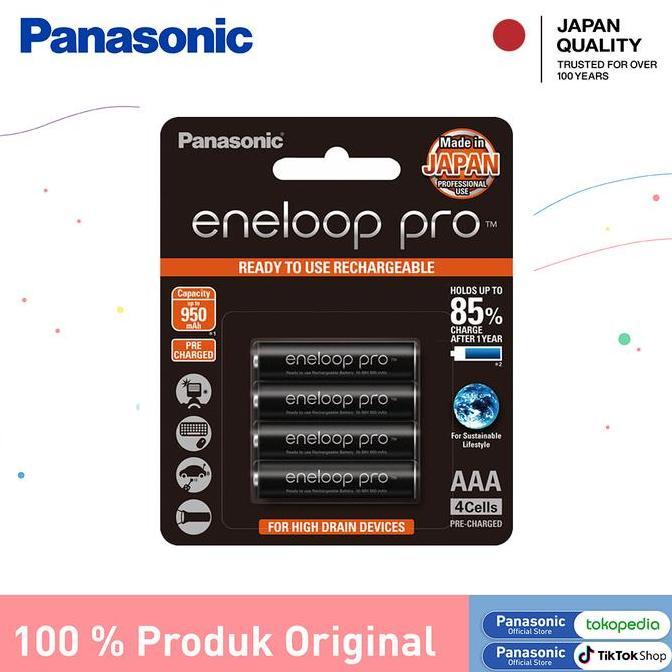 Acc- Panasonic Eneloop Pro Baterai Rechargeable Aaa 4Pc Battery Eneloop Pro