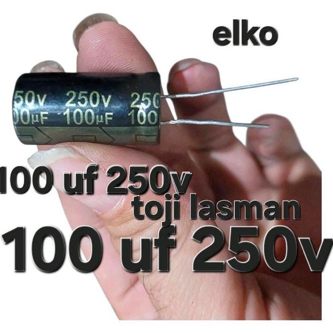 Elko Elco 100Uf 250V 100 Mikro Uf 250 200 V 200V Volt Elko Elco 250V100Uf