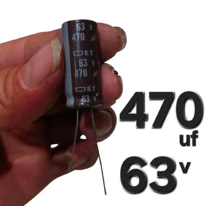 Elko Elco 470Uf 63V 470 Mikro Uf 63 V Volt 63V470Uf 63V470 Mf Micro