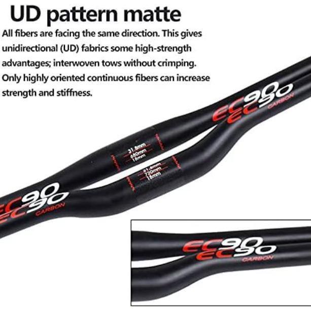 Handlebar Mtb Ec90 Carbon Stang Mtb Flat Riser Stang