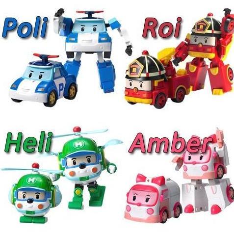 Robocar Poli Mainan Anak Laki-laki dan Perempuan Mobil Bisa Berubah Robot Bahan Plastik Tanpa Batera