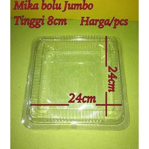 dBest- PLASTIK MIKA JUMBO BOX KOTAK TEMPAT MIKA PLASTIK BENING BOLU BESAR