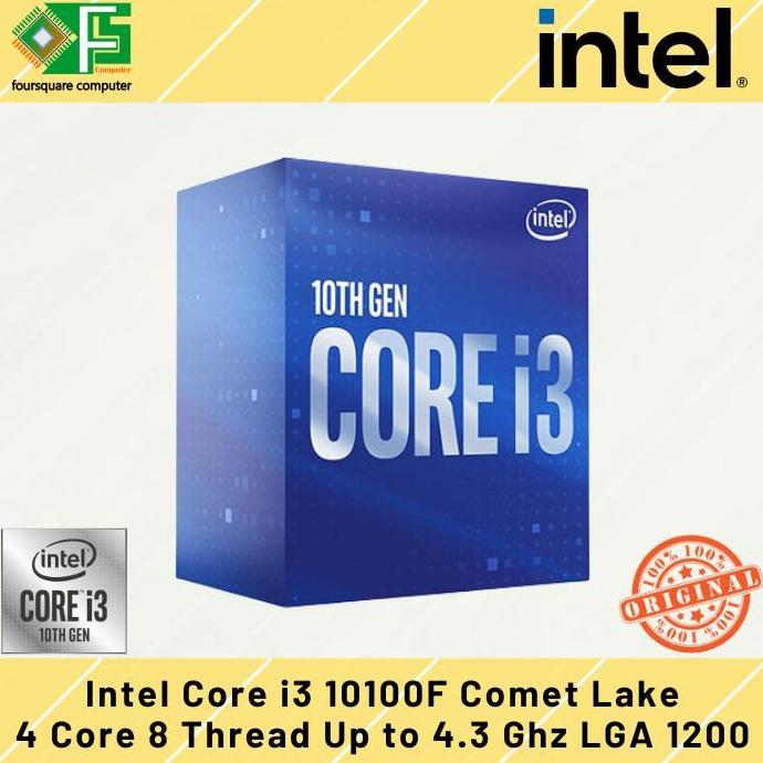 Processor Intel Core i3 10100F 3.60GHz 4 Core - LGA1200 Gen 10