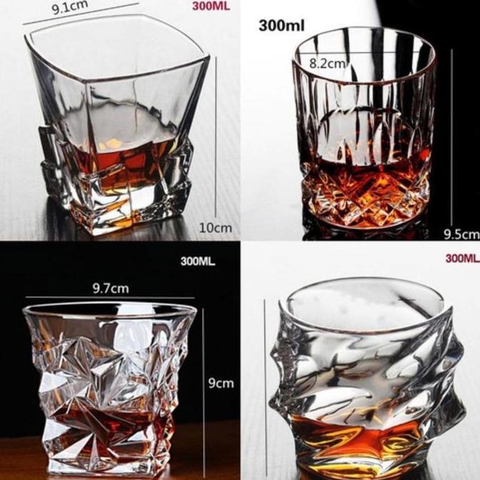 Gelas whisky unik cocktail Cafe/ Whiskey Glass Wine Bir Gelas Kaca