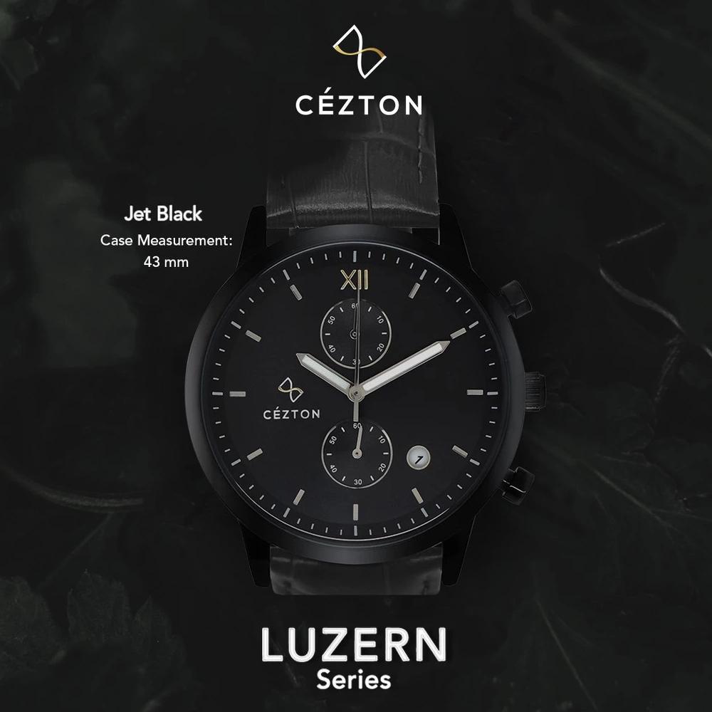 CEZTON Jam Tangan Pria | LUZERN SERIES Jet Black